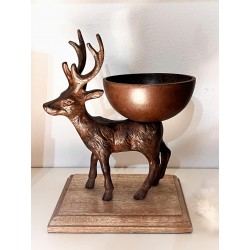 Cervo decorativo con bowl