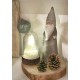 Babbo Natale in terracotta Joy grigio 25 cm
